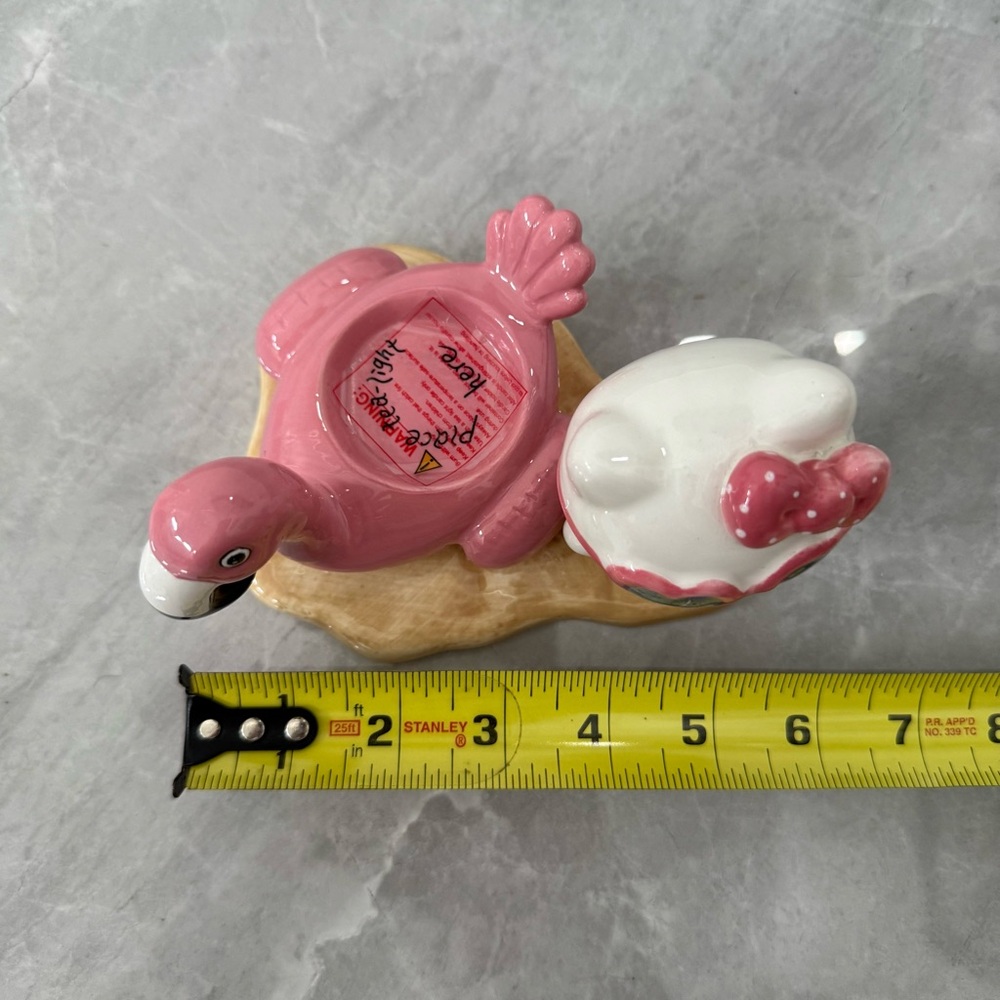 Hello Kitty Blue Sky Flamingo Beach Pool Ceramic Tea Light Holder Home Decor - Picture 12 of 12